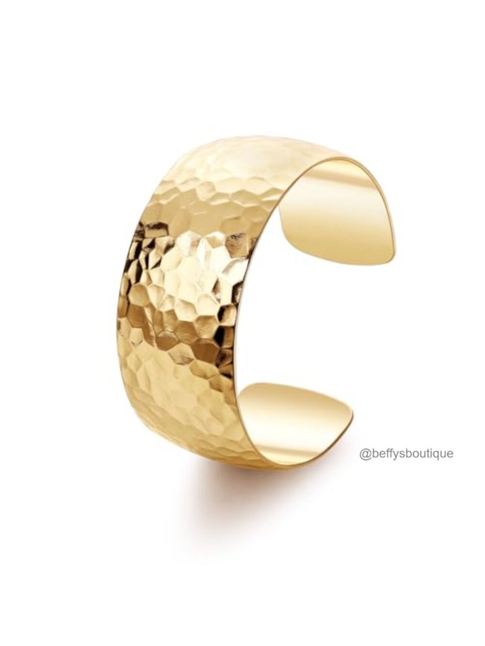 18K Gold Plated Cuff Bracelet Open Wide Bangle for Women